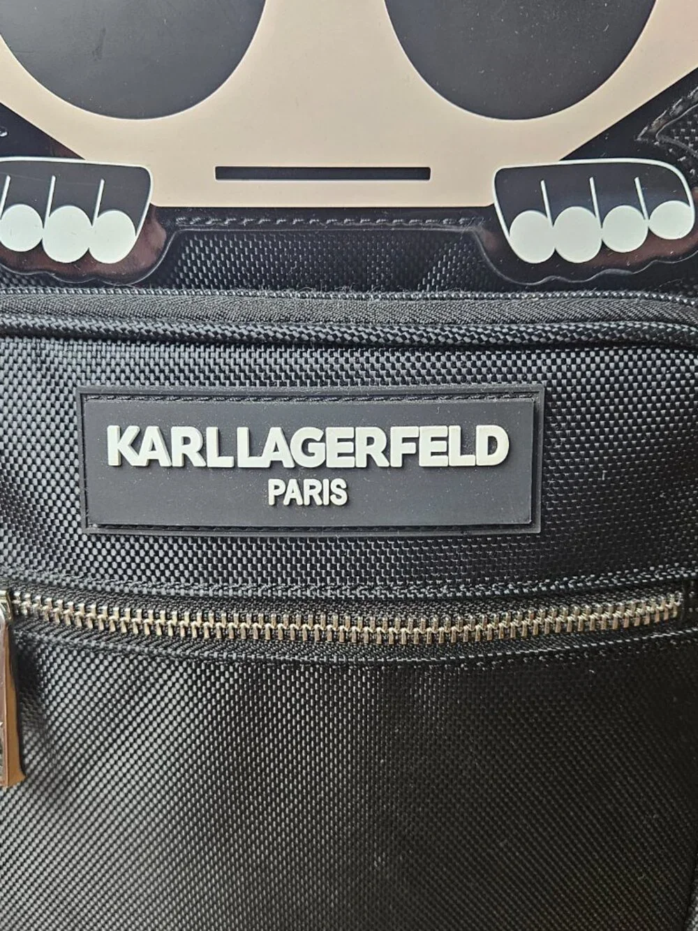 Awesome Karl Lagerfeld Paris Amour Black Nylon Backpack New W/Tags